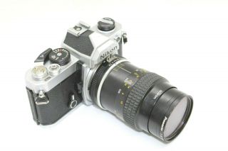 Vintage Nikon Camera Fm 3415667 W/ Micro - Nikkor 55mm Lens,  -