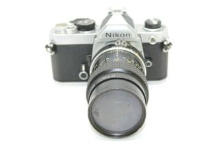 Vintage Nikon Camera FM 3415667 w/ Micro - Nikkor 55mm Lens,  - 2