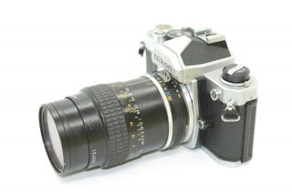 Vintage Nikon Camera FM 3415667 w/ Micro - Nikkor 55mm Lens,  - 3