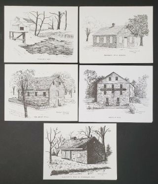 Pennsylvania Artist Robert Morrow Waynesboro & Other Cards Blank Pack Of 10 (i)