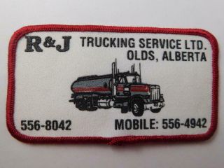 R&j Trucking Service Olds Alberta Vintage Hat Vest Patch Badge Trucker