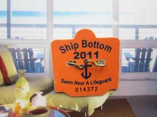 2011 Ship Bottom Jersey Seasonal Beach Badge/tag 9 Years Old
