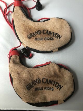Set Of 2 Grand Canyon Mule Rides Water Bottle Bota Bag Phantom Ranch Souvenir