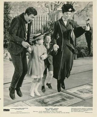 Julie Andrews Dick Van Dyke Vintage 1964 Mary Poppins Walt Disney Photo