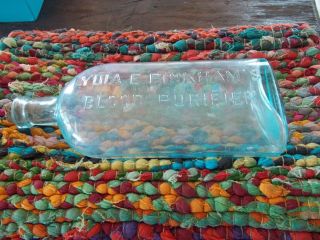 Vintage Lydia E.  Pinkham " S Blood Purifier Colored Bottle