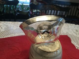 Vintage Princeton University Crystal Glass Bowl Silver Rim Dish 3