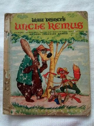 Vintage Walt Disney " Uncle Remus " Little Golden Book; 1947 Edition,  Marked,  Worn