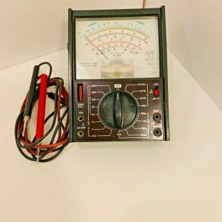 Vintage Micronta 22 - 203u Radio Shack Tandy 27 - Range Multimeter W/ Leads
