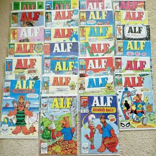 Vintage Alf 1988 Comic Book Set Of 26 Books Nm 9.  0,  1,  3 - 8,  10 - 24,  4 Sized