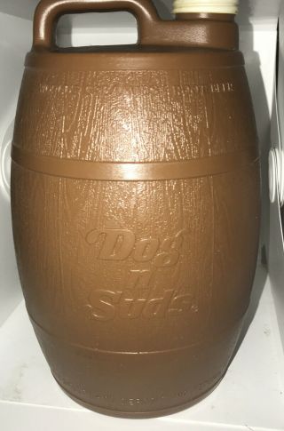 Dog - N - Suds Drive - In Vintage 1 Gallon Plastic Root Beer Barrel W/cap