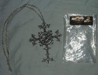 Vintage Alchemy Gothic Cross Of The Soul Mirror Necklace/pendant Never Worn
