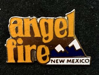 Angel Fire Skiing Ski Pin Badge Taos Mexico Nm Resort Souvenir Travel Lapel