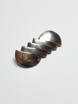 Vintage Taxco Mexico 925 Sterling Silver Modernist Pin Brooch