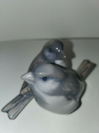 Vtg Royal Copenhagen Denmark Pair Sparrow Birds 1309 Porcelain Figurine