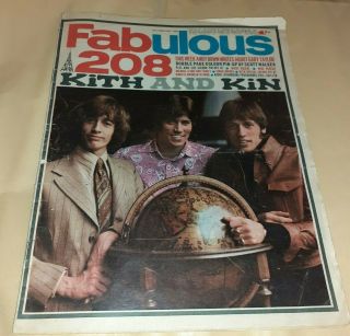 Vintage Fab 208 Mag 24th Feb 1968 The Monkees Scott Walker Poster The Bee Gees