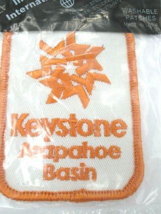 Vintage Keystone Arapahoe A Basin Ski Resort Patch Travel Souvenir Embroidered