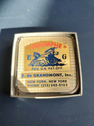 Vintage Barlow Advertising Tape Measure Triomphe E.  De Grandmont Inc.  Ny Ny