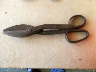 Lg 13 1/4 " Long Tin Snips Or Shears Vintage