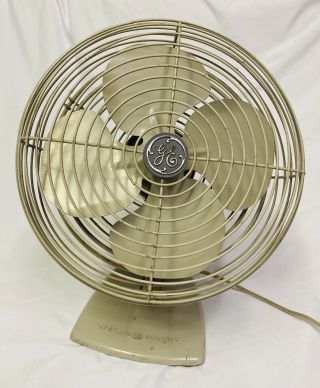 Vintage Ge General Electric Oscillating Fan F13pg10 -