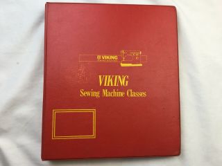 Vintage Viking Sewing Machine Classes Instruction Sample Book Guide Binder