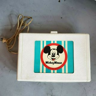 Vintage Disney Mickey Mouse Childrens Record Player General Electric 33s And 45s