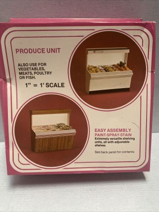 Dollhouse Miniature Vintage Nos Farrow Industries Produce Stand Kit Htf
