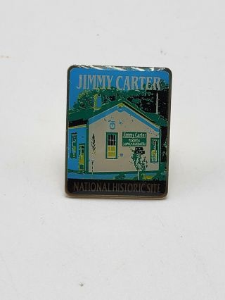Vtg Jimmy Carter National Historic Site Lapel Pin Souvenir Travel Plains Georgia