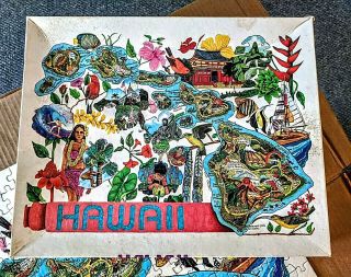 Vtg Hawaii Jigsaw Puzzle By Gail Abelove 1978 18 " X 24 " American Puzzle Factory
