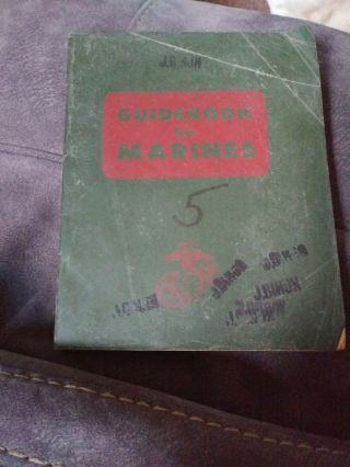 Vintage Usmc 1967 Guidebook For Marines Book