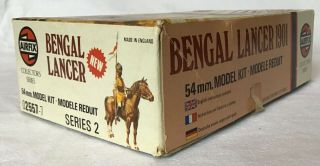 Vintage Airfix 70’s,  Boxed Bengal Lancer Construction Kit,  54mm Sc Plastic.