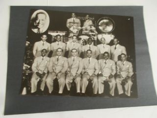 Vintage 7 X 9 Black & White Photograph Of Duke Ellington & His Orchestra