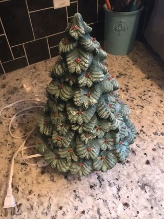 Vintage 13” Ceramic Christmas Tree 1970 