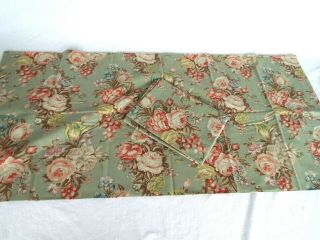 2 King Ralph Lauren Vintage Shabby Chic Green Floral Pillow Cases