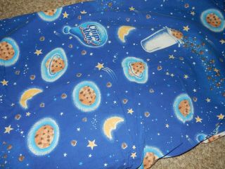 Vintage Chips Ahoy Cookies Food Novelty Twin Fitted Bed Sheet {fabric} Space