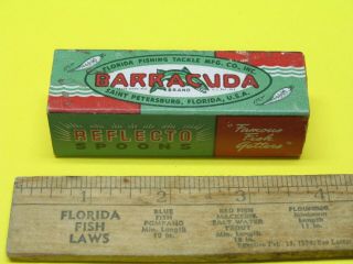 Vintage Barracuda Reflecto Spoon Size No.  1 Box (rare)