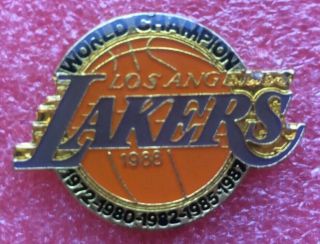 Pins 1988 Los Angeles Lakers World Champion Basketball Vintage Badge Lapel Pin