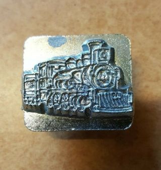 Vintage 3d Craftool Co Usa Leather Tool Stamp,  Train,  Locomotive,  8403