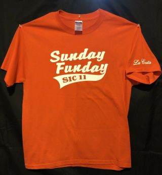 2011 Sunday Funday Orange La Costa Sea Isle City Nj T - Shirt Large