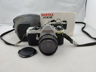 Vintage Pentax Me 35mm Slr Film Camera With Soligor C/d 1:2.  8 28mm Lens