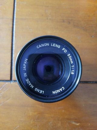 Canon Fd 50mm F/1.  8 Lens {52} - - Vintage