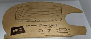 Vintage Wooden June Taylor Dritz Tailor Board Dressmaking Portable Tool Seam Sew