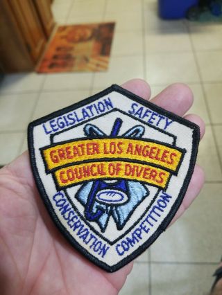 Rare 1980s Scuba Diving Usa Greater Los Angeles Council Scuba Divers 4 In Patch