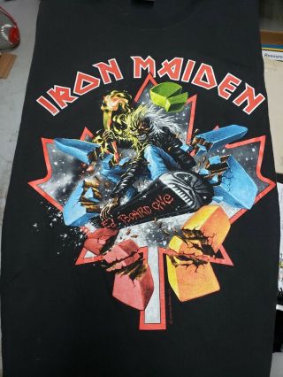 Authentic Iron Maiden Canadian Tour T - Shirt X - Large 2010 Vintage
