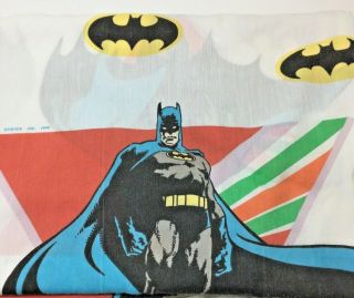 Vintage 1989 Batman Twin Flat Sheet Dc Comic