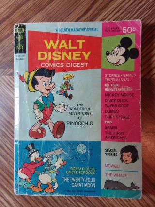 Walt Disney Comics Digest December 1968,  Western Publishing Rare Vintage