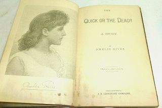 Vintage Antique The Quick Or The Dead Rives 1888 Ornate Display Book