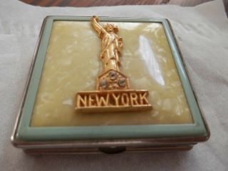 Vintage Souvenir York City Statute Of Liberty Womens Compact