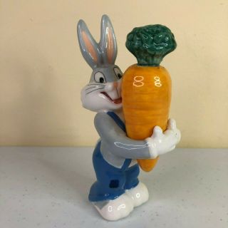 Vintage Bugs Bunny With Carrot Salt And Pepper Shakers Warner Bros 1996 Large