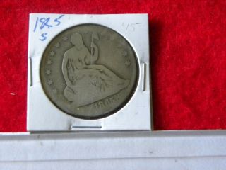 1865 Liberty Seated Half Dol.  - 50c - Vintage U.  S.  Silver Coin 1839 - 1891