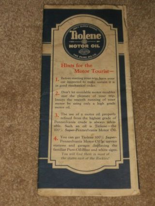 Vintage 1930 ' s Pure Oil Pathfinder for England Road Map 2
